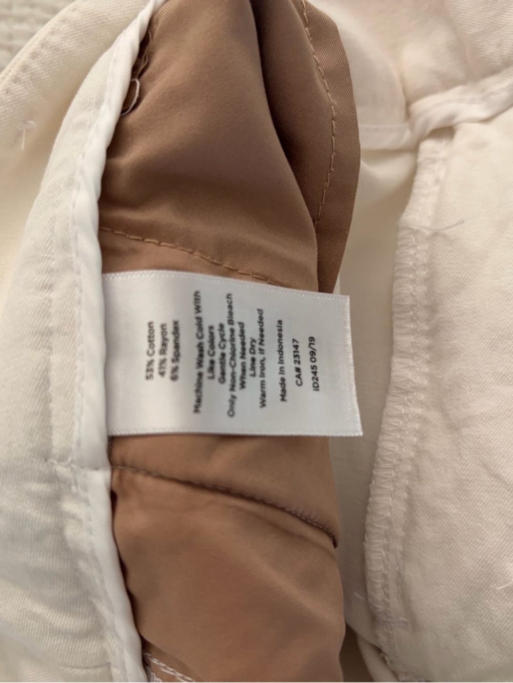 Talbots Newport Pant - Light Cream - Picture 8 of 11